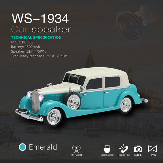 Bluetooth reproduktor v štýle vintage s priestorovým zvukom