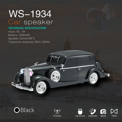 Bluetooth reproduktor v štýle vintage s priestorovým zvukom